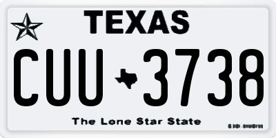 TX license plate CUU3738