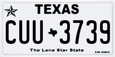 TX license plate CUU3739