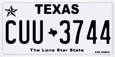 TX license plate CUU3744