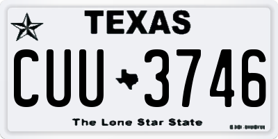 TX license plate CUU3746