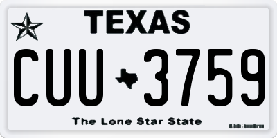 TX license plate CUU3759