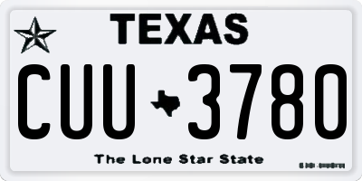 TX license plate CUU3780