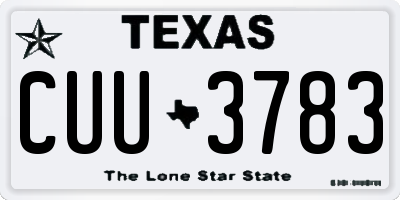 TX license plate CUU3783