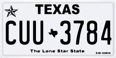 TX license plate CUU3784