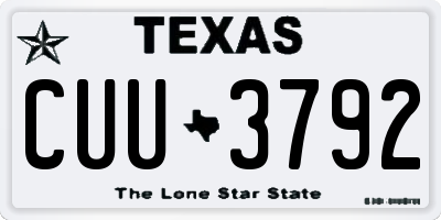 TX license plate CUU3792