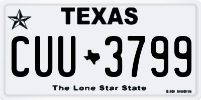 TX license plate CUU3799