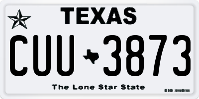 TX license plate CUU3873