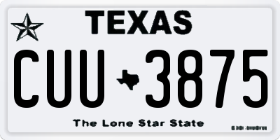 TX license plate CUU3875