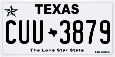 TX license plate CUU3879