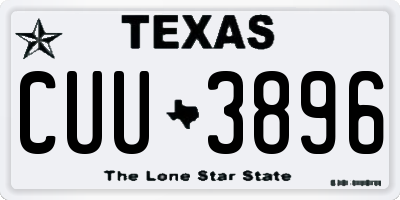 TX license plate CUU3896