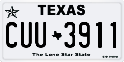 TX license plate CUU3911
