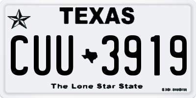 TX license plate CUU3919