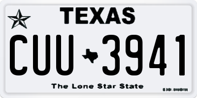TX license plate CUU3941