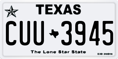 TX license plate CUU3945