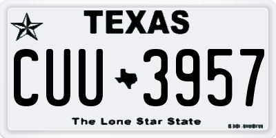 TX license plate CUU3957