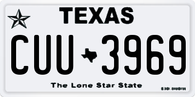 TX license plate CUU3969