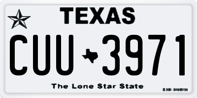 TX license plate CUU3971