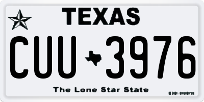 TX license plate CUU3976