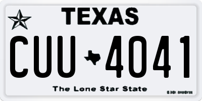TX license plate CUU4041
