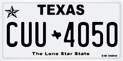TX license plate CUU4050
