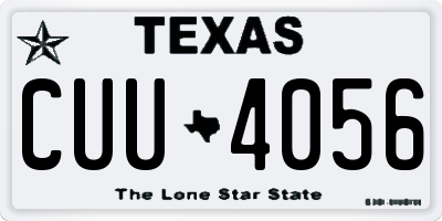 TX license plate CUU4056