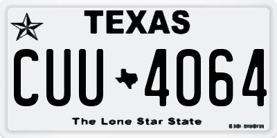 TX license plate CUU4064