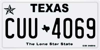 TX license plate CUU4069
