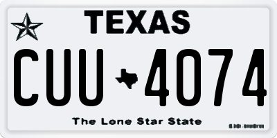 TX license plate CUU4074
