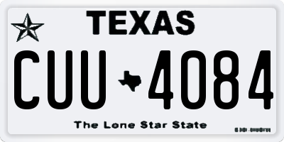 TX license plate CUU4084