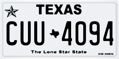 TX license plate CUU4094