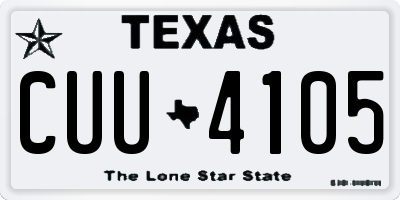 TX license plate CUU4105