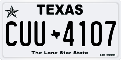 TX license plate CUU4107