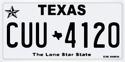 TX license plate CUU4120