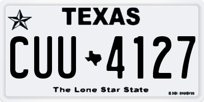 TX license plate CUU4127