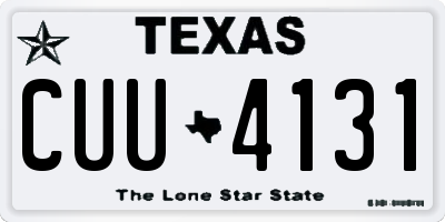 TX license plate CUU4131