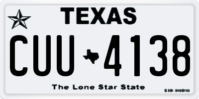 TX license plate CUU4138
