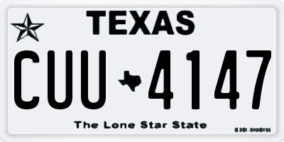 TX license plate CUU4147
