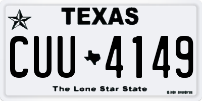 TX license plate CUU4149
