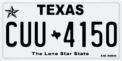 TX license plate CUU4150