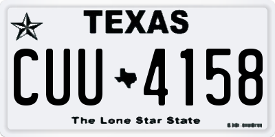 TX license plate CUU4158