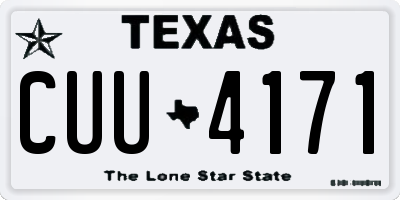 TX license plate CUU4171