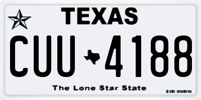 TX license plate CUU4188