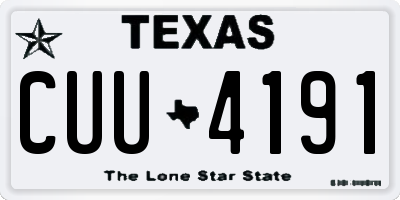 TX license plate CUU4191