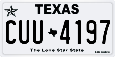 TX license plate CUU4197