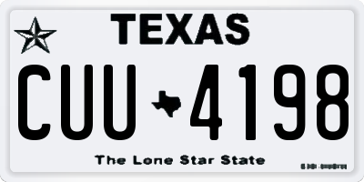 TX license plate CUU4198