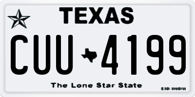 TX license plate CUU4199