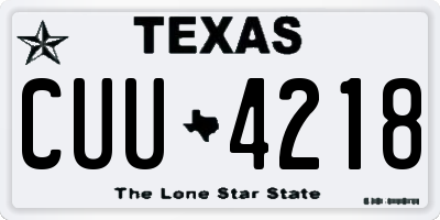 TX license plate CUU4218