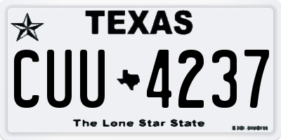 TX license plate CUU4237