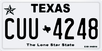 TX license plate CUU4248