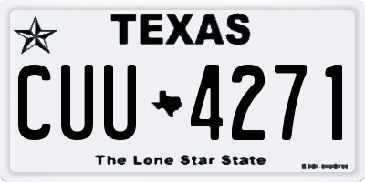 TX license plate CUU4271